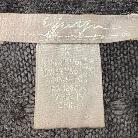 Cozy Charcoal Button-Up Cardigan High/Low - Picture 3 of 8